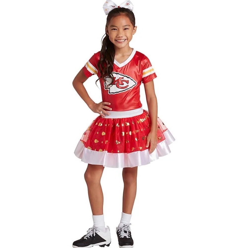 NFL Kansas City Chiefs Girls Red Tutu Cheer Dress‎ Youth Large NWT Game Day